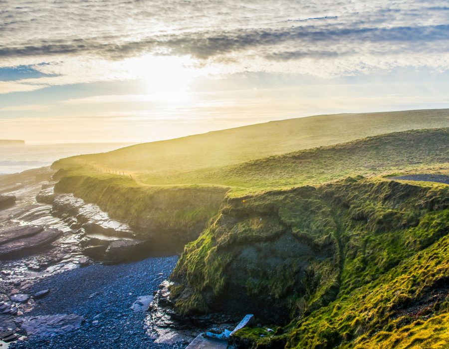 Dawn on the Irish coast